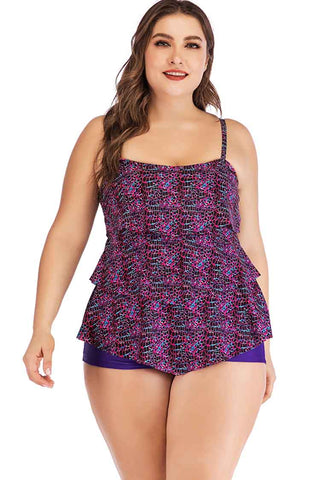 Solid Color Sexy Split Large Size Swimsuit