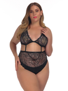 Solid Lace Floral See-Through Lingerie - BelleChloe