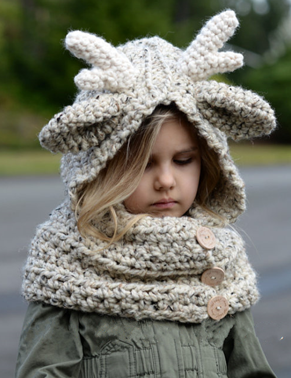 Cute Knitted Hood Scarf Hand-Woven Warm Earmuffs Cape Caps Gloves 2 Piece Sets - BelleChloe