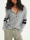 Round Neck Button Comfort Sweater - BelleChloe