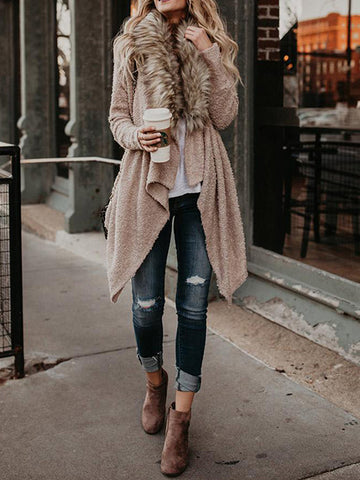 Long Sleeve Loose Knitted V-Neck Sweater