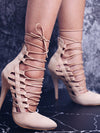 Fashionable Tassel Decor High-Heel Ankle Boots For Women
