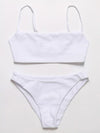 Solid Color Sling Adjustable Split Swimsuit - BelleChloe
