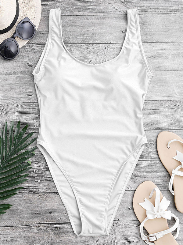 Solid Color Sexy One Piece Swimsuit - BelleChloe