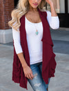Front Open Long Chunky Pockets Cardigan Sweater
