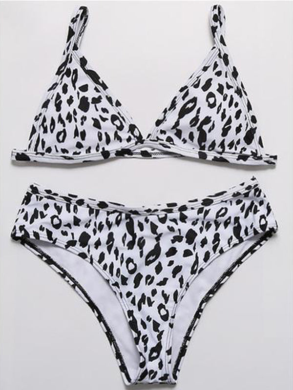 Leopard High Waist Split Swimsuit - BelleChloe