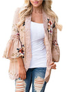 Floral Printed Casual Long Sleeve Light Cardigan