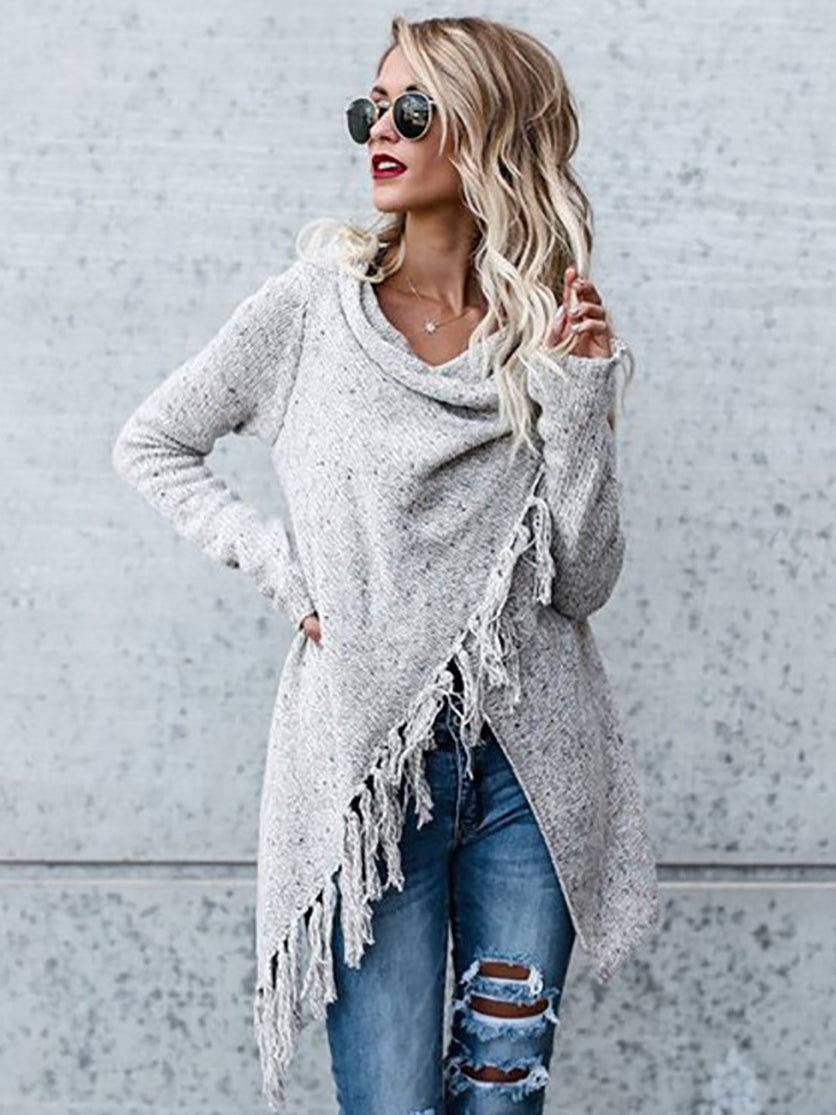 Tassel Sweater Large Size Coat Sweater - BelleChloe