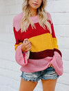 Loose Stripe Short Sweater