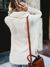 Irregular Buttons Ruffle Collar Cute Pullover Sweater - BelleChloe