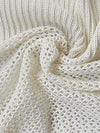 Irregular Cut Knitted Batwing Sleeve Hollow Cover Up Cardigan - BelleChloe