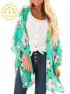 Loose Lace Hollow Floral Open Front Cape Casual Cardigan