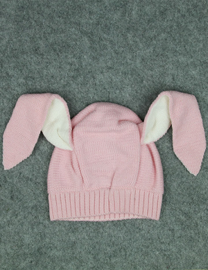 Children's Rabbit Ears Wool Knit Hat - BelleChloe