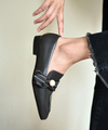 【HIGT QUALITY】 Small Size Womens Comfortable Smooth Cow Leather Loafers - BelleChloe