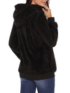 Fuzzy Casual Loose Hooded Pockets Coat - BelleChloe