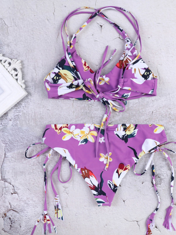 Floral Printed Summer Beach Vacation Swimsuit - BelleChloe