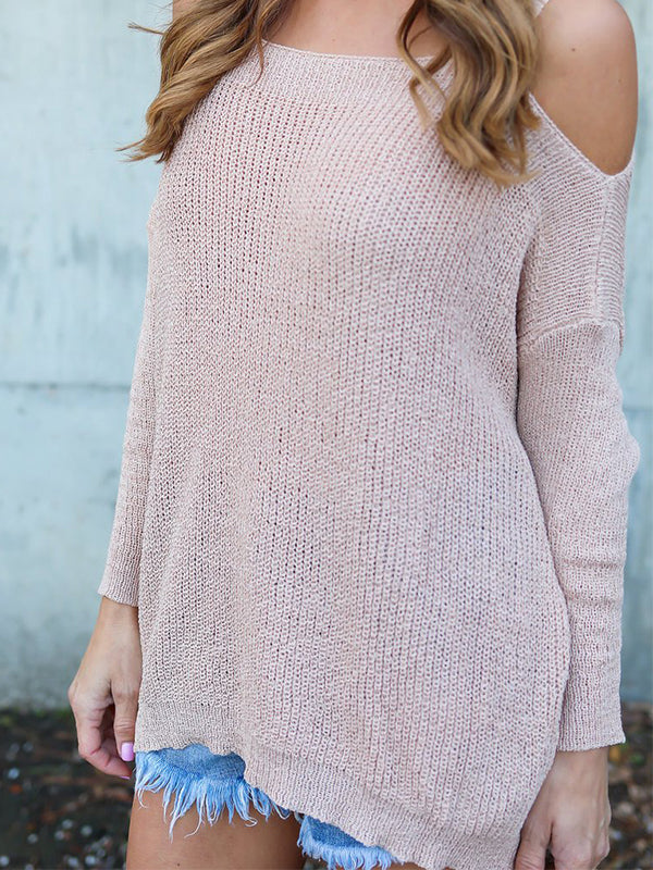 Thin Hollow Out Sleeves Sweater - BelleChloe