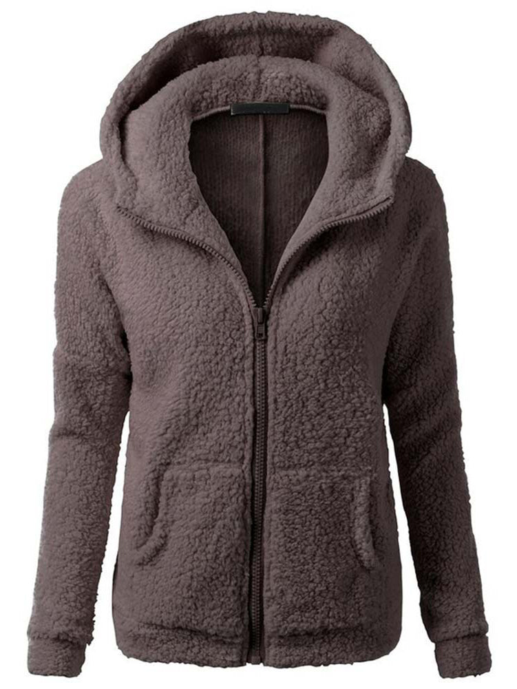 Warm Fur Thicken Woolen Hooded Coat - BelleChloe