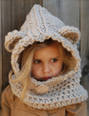 Cute Bear Knit Mask Hat Winter